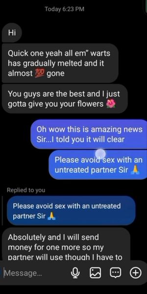 WART TREATMENT TESTIMONIAL